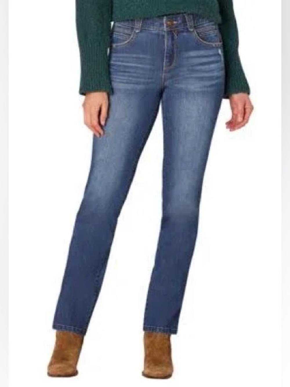 Democracy Ab Distressed Mid-Rise Skinny Ankle Denim Blue Jeans 2